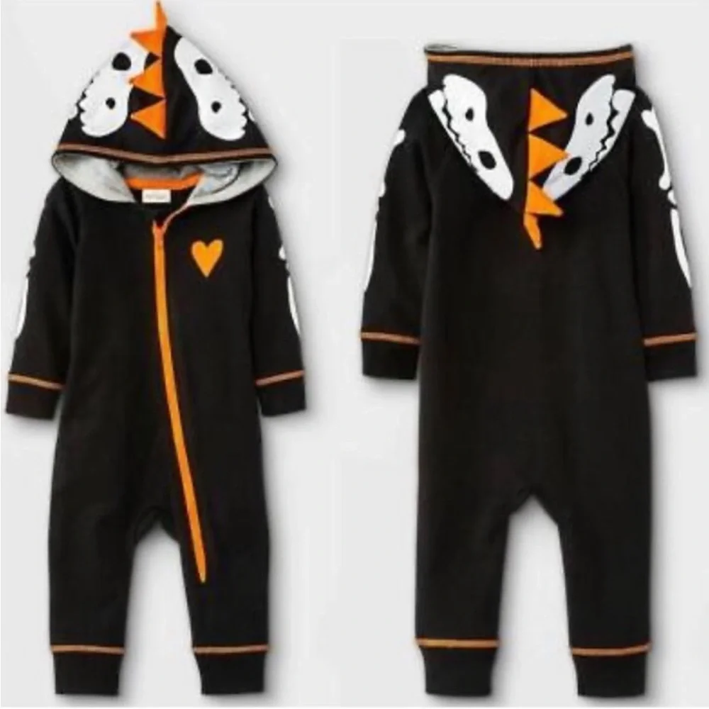 🆕 Cat & Jack Baby Dinosaur Skeleton One Piece Various Sizes